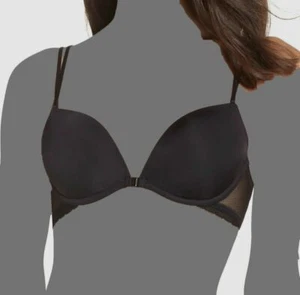 $48 On Gossamer Women's Black Shadow Convertible Mesh Front Close Bra Size 32C - Picture 1 of 1