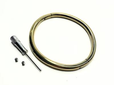 Novo Design Punho Único 6mm Bracelete de Ouro BDSM Bracelete Escravo - Imagem 1 de 2