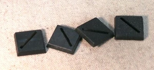 Lot Of 4 - 20mm Square Bases w Slot Warhammer 40k & AoS Bitz Heavy Gear - Picture 1 of 1