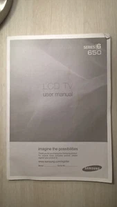 Samsung LCD Television User Instruction Manual 650 Series 6 English Spanish 2009 - Picture 1 of 4