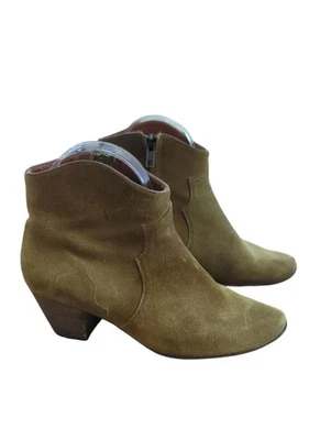 Isabel Marant Botines Marrón Gamuza Cuero Botas Mujer Talla EU 36 US 6 Foto 1 de 4