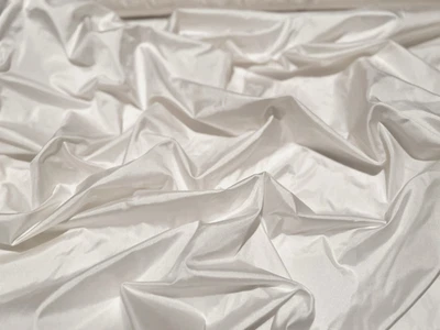 White Light 100% Silk Satin, Ribbed Crepe Backed ~16mm, 44"W, By Yard (TS-7151) - Image 1 of 4