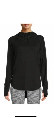 Athletic Works Mock Neck Hoodie Size Medium 8/10 (Black) - Image 1 of 4