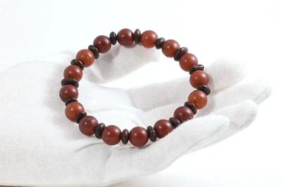 Pulsera antigua ámbar tibetano en tono marrón natural Foto 1 de 4