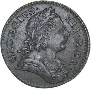 1773 Farthing - George III British Copper Coin - Very Nice - Picture 1 of 2