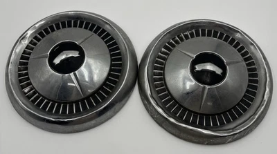 Set Of 2 Vintage Wheel Cover Hubcaps - 10.5” - Image 1 of 4