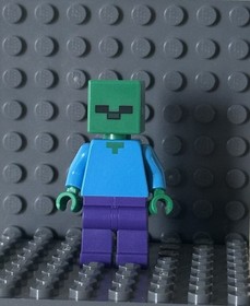 LEGO Minecraft Zombie Minifigure min010 HTF Retired Figure &ndash; No Accessories
