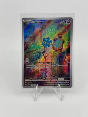 Pokemon Bronzor 170/162 SV05: Temporal Forces Holo IR - Image 1 of 2