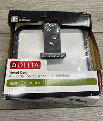 Anillo de toalla montado en la pared Delta 77546-BL Ara - negro mate Foto 1 de 2