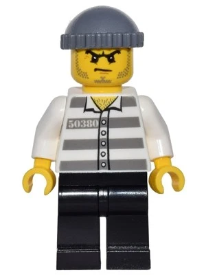 LEGO®｜Minifigure｜LEGO Brand｜Police - Jail Prisoner｜game009｜New｜FREE SHIPPING - Image 1 of 1