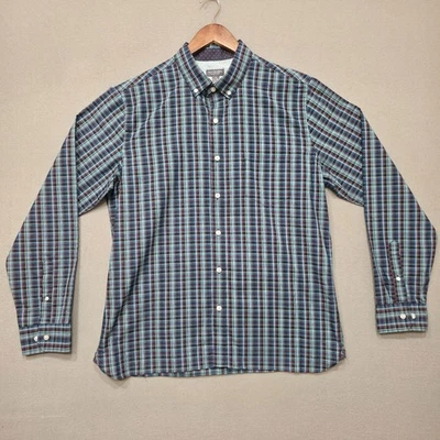 Van Heusen Never Tuck Mens Multicolor Plaid Long Sleeve Dress Shirt Size 16-16.5 - Image 1 of 4