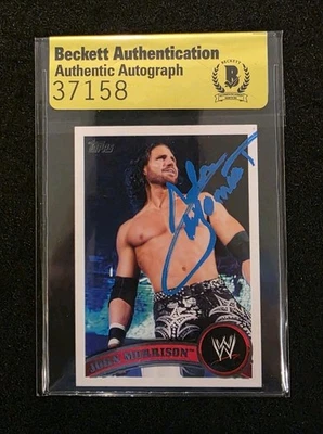 John Morrison Signed 2011 Topps WWE #5 Autograph Johnny Nitro Beckett BAS - Image 1 of 2