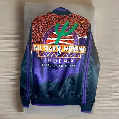Phoenix Suns Satin Jacket HWC 1995 NBA Finals Wind Breaker Mitchell & ness New - Image 1 of 4
