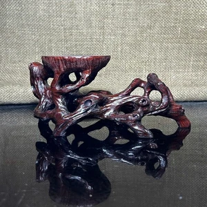 Espositore in legno cavalletto, espositore vaso albero bonsai, scultura fatta a mano, misura 7,5" - Foto 1 di 11