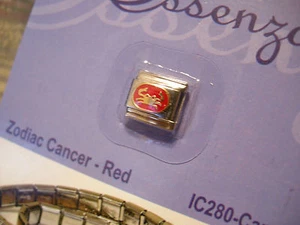 ESSENZA ITALIENISCHER CHARM - TIERKREIS - VERBINDUNGEN ZUSAMMEN MACHT EIN ARMBAND - ROT - KREBS - Bild 1 von 2