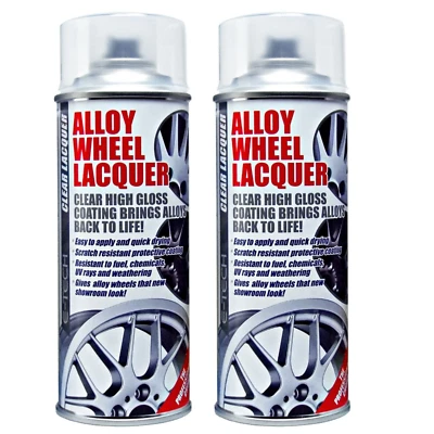 2 x E-Tech Clear Alloy Wheel Lacquer Chip Resistant Wheel Refurbishing 400ml - Image 1 of 4