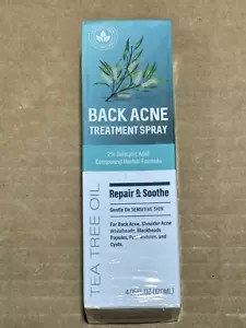 Back Acne Treatment Spray, Tea Tree Oil, 2% Salicylic Acid - Picture 1 of 4