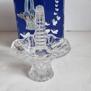 Papillon Hofbauer Butterfly Lead Crystal Glass Basket Germany Boxed - Picture 1 of 12