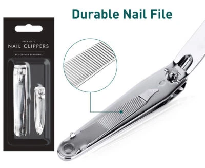 Pack Of 2 Touch Large Toe Nail Clippers Cutters Trimmer Nipper Finger Nail Art - Image 1 of 4