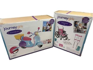 Set scooter e sedie a rotelle Journey per ragazze - nuovo in scatola con accessori per bambole 18 - Foto 1 di 4