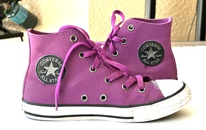 Converse Size 1 Chuck Taylor All Star Purple Sparkle Glitter Sneaker Shoes - Picture 1 of 9