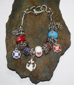BRIGHTON BEACH Filigree, Anchor & Ship Wheel Charm Bracelet - Picture 1 of 1