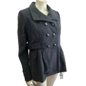 HYDRAULIC GREY DOUBLE BREASTED COAT SIZE LG NEW WITH TAG - Picture 1 of 10