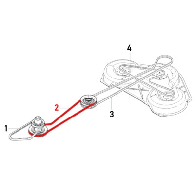 Correa trapezoidal 589530401 / 544400201 Husqvarna Rider - del motor al eje intermedio - Imagen 1 de 2