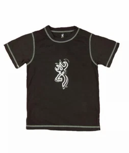 Youth Boys Browning Performance Printed Tech Tee TShirt Timber Brown Sz M Medium - Picture 1 of 4