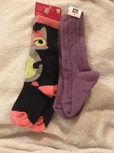 New Gap Kids 2 Pair Knee High Socks Size S 10-12 - Picture 1 of 4