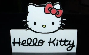 Hello Kitty 3D printed Logo Sign Wall Desk Shelf Art - Picture 1 of 4