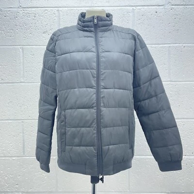 JAQUETA ACOLCHOADA AVENUE CINZA PUFFER BOMBARDEIRO COM ZÍPER Y2K FORRADA REINO UNIDO P - Imagem 1 de 4