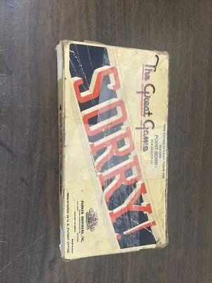 Vintage 1950 SORRY! Game  Wood Pieces Cards Parker Brothers Original Replacement - Image 1 of 4