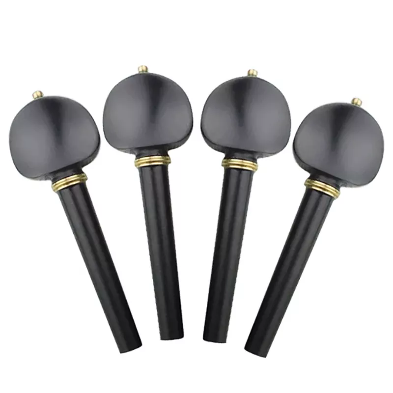 4/4 Cello Ebony Wood Pegs Swiss Model with Brass Collar Dot - Image 1 of 1