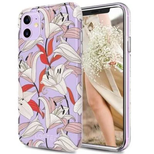 Funda para iPhone 11. Estuche de lirio floral transparente transparente lofter - Imagen 1 de 3