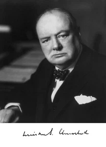 Winston Churchill Autogramm Premierminister Großbritannien Autograph - Bild 1 von 1