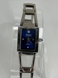 Armitron Diamond Now Women's Quartz Watch Blue Dial 75/2412- New Battery - Picture 1 of 9