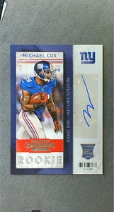 Boleto de novato Panini Contenders 2013 automático #168 Michael Cox Giants - Imagen 1 de 2