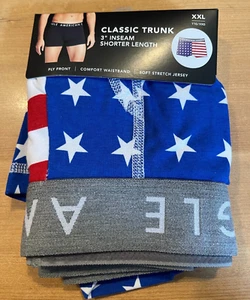 American Eagle Classic Trunk Unterwäsche Sterne Streifen 3" Schrittlänge Neu mit Etikett Flagge 2XL - Bild 1 von 1