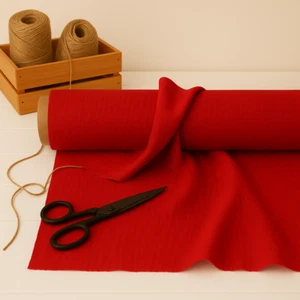 Cardinal Red Linen Blend Fabric by the Yard – Sewing, Apparel & Home Décor - Picture 1 of 10