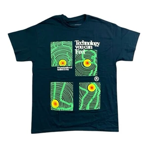 At The Moment Puff Print Tee Technology Textiles & Inks Retro Black Y2K Large ❇️ - Picture 1 of 9
