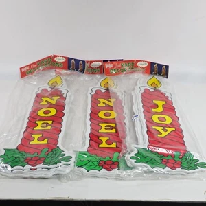 12 Vintage Yard Look Kerzen Joy Noel Weihnachtskerzen Deko - Bild 1 von 3