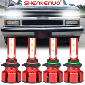 Faros LED 4x bombilla haz alto bajo para Chevy GMC C1500 K3500 1990-1998 1999 2000 - Imagen 1 de 12