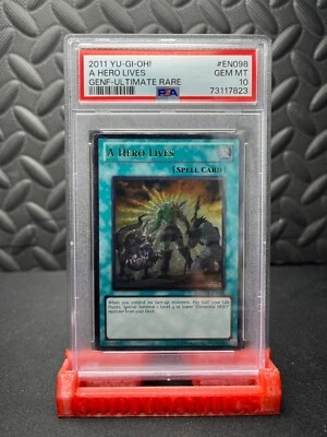 | Yugioh A Hero Lives GENF-EN098 Ultimate Rare  PSA 10 GEM MINT  Pop 3 🔥 | - Image 1 of 4