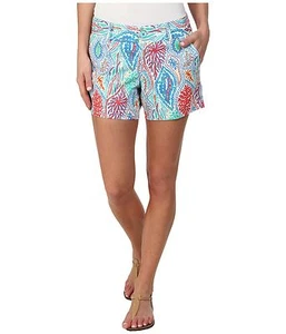 Neu Lilly Pulitzer Callahan Kurze Shorts Multi Let Elritze Coral Blue 00 XXS - Bild 1 von 9