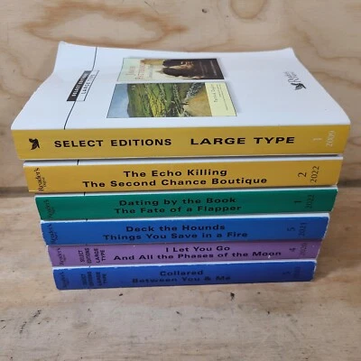 Reader's Digest Select Editions Soft Cover LARGE TYPE Lot of 6, 2009, 2020, 2021 - Image 1 of 4