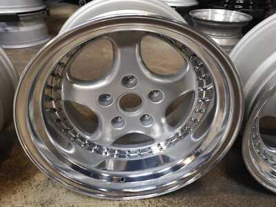17" NEW 3-piece RH P 3.6 cup 17x11 + 17x9 PORSCHE 911 Turbo 930 speedline - Image 1 of 4