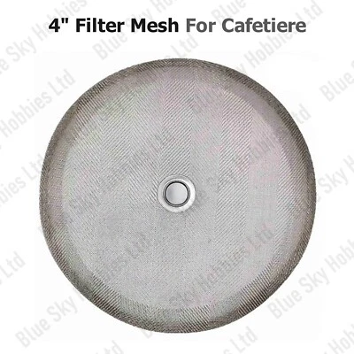 4" Filter Replacement Steel Mesh for French Press Cafetiere Coffee Maker - UK! - Image 1 of 4