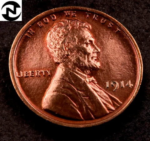 1914 Lincoln Wheat Penny Cent ~ Gem BU (red) ~ Better Date! ~ 1 Coin Cover