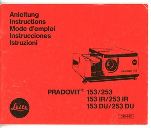 LEITZ Bedienungsanleitung PRADOVIT 153 253 IR DU Dia Projektor User Manual Y6087 - Bild 1 von 1